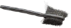 Osborn - 5/8" Diam Flat Steel Tube Brush - 0.003" Filament Diam, 5/8" Brush Length, 2-1/4" OAL, 1/8" Diam Shank - A1 Tooling