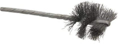 Osborn - 1" Diam Helical Steel Tube Brush - 0.008" Filament Diam, 1" Brush Length, 3-1/2" OAL, 1/8" Diam Shank - A1 Tooling