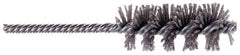 Osborn - 1-1/4" Long x 1-19/64" Diam Steel Tube End Fitting Brush - 6-3/8" OAL, 0.0104" Wire Diam - A1 Tooling