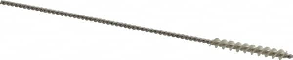 Osborn - 0.075" Diam Helical Nylon Tube Brush - 3/4" Brush Length, 4" OAL, 0.031" Diam Shank - A1 Tooling