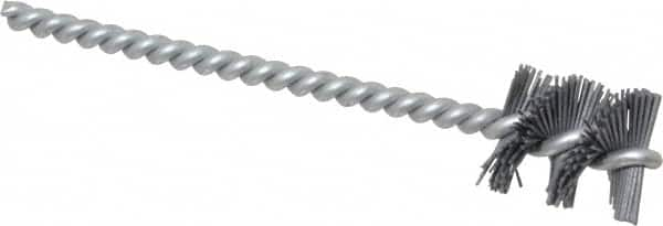 Osborn - 0.89" Diam Helical Nylon Tube Brush - 1" Brush Length, 5" OAL, 0.228" Diam Shank - A1 Tooling