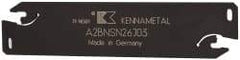 Kennametal - 1.0236" Blade Height, 0.0945" Blade Width, 4.3307" OAL, Neutral Cut, Double End Indexable Cut-Off Blade - 40mm Max Depth of Cut, A2BNSN Blade, A2 Cut-Off Series - A1 Tooling