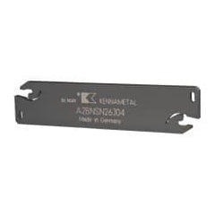 Kennametal - 1.0236" Blade Height, 0.1339" Blade Width, 4.3307" OAL, Neutral Cut, Double End Indexable Cut-Off Blade - 40mm Max Depth of Cut, A2BNSN Blade, A2 Cut-Off Series - A1 Tooling