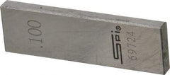 SPI - 0.1" Rectangular Steel Gage Block - Accuracy Grade 0, Includes NIST Traceability Certification - A1 Tooling