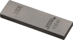 SPI - 0.1006" Rectangular Steel Gage Block - Accuracy Grade 0, Includes NIST Traceability Certification - A1 Tooling