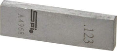 SPI - 0.123" Rectangular Steel Gage Block - Accuracy Grade 0, Includes NIST Traceability Certification - A1 Tooling