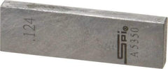 SPI - 0.124" Rectangular Steel Gage Block - Accuracy Grade 0, Includes NIST Traceability Certification - A1 Tooling