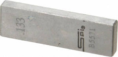 SPI - 0.133" Rectangular Steel Gage Block - Accuracy Grade 0, Includes NIST Traceability Certification - A1 Tooling