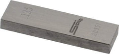 SPI - 0.135" Rectangular Steel Gage Block - Accuracy Grade 0, Includes NIST Traceability Certification - A1 Tooling