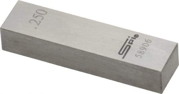 SPI - 0.25" Rectangular Steel Gage Block - Accuracy Grade 0, Includes NIST Traceability Certification - A1 Tooling