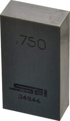 SPI - 0.75" Rectangular Steel Gage Block - Accuracy Grade 0, Includes NIST Traceability Certification - A1 Tooling