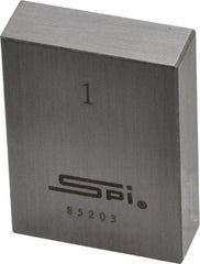 SPI - 1" Rectangular Steel Gage Block - Accuracy Grade 0, Includes NIST Traceability Certification - A1 Tooling