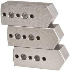 Northfield - 4" & Up Chuck Capacity, Northfield Air Style Attachment, Square Soft Lathe Chuck Jaw - 3 Jaws, Steel, 1.895mm Long x 3/4" Wide x 3/4" High - A1 Tooling