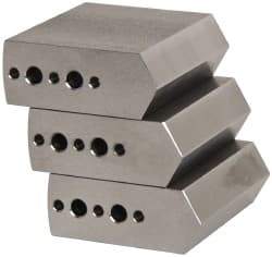 Northfield - 4" & Up Chuck Capacity, Northfield Air Style Attachment, Square Soft Lathe Chuck Jaw - 3 Jaws, Steel, 1.895mm Long x 3/4" Wide x 1-1/2" High - A1 Tooling