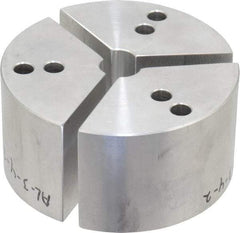 Northfield - 4" & Up Chuck Capacity, Northfield Air Style Attachment, Round Soft Lathe Chuck Jaw - 3 Jaws, Aluminum, 3.92" Wide x 2" High - A1 Tooling