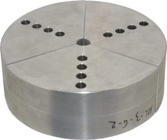 Northfield - 6" & Up Chuck Capacity, Northfield Air Style Attachment, Round Soft Lathe Chuck Jaw - 3 Jaws, Aluminum, 5.92" Wide x 2" High - A1 Tooling