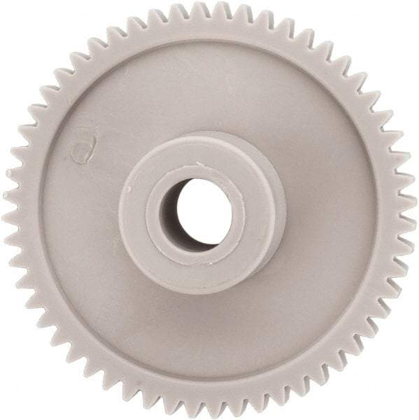 Made in USA - 32 Pitch, 1-3/4" Pitch Diam, 1-13/16" OD, 56 Tooth Spur Gear - 3/16" Face Width, 5/16" Bore Diam, 43/64" Hub Diam, 20° Pressure Angle, Acetal - A1 Tooling