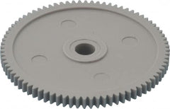 Made in USA - 32 Pitch, 2-1/2" Pitch Diam, 2-9/16" OD, 80 Tooth Spur Gear - 3/16" Face Width, 5/16" Bore Diam, 13/16" Hub Diam, 20° Pressure Angle, Acetal - A1 Tooling