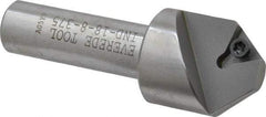 Everede Tool - 82° Included Angle, 0.833" Max Cut Diam, 7/8" Body Diam, 1/2" Shank Diam, 2-1/2" OAL, Indexable Countersink - 1 Triangle Insert, TPGH 215 Insert Style, Series IND - A1 Tooling