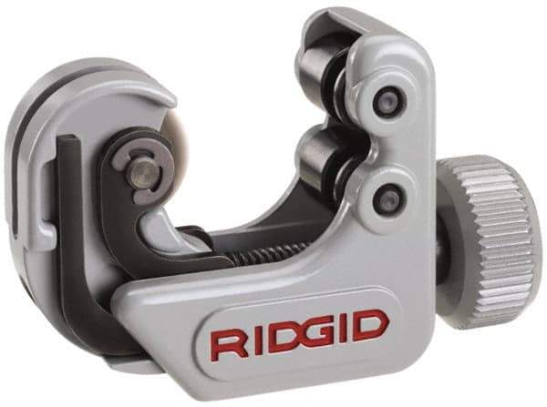 Ridgid - 1/4" to 1-1/8" Pipe Capacity, Mini Tube Cutter - Cuts Copper, Aluminum, Brass, 2-1/4" OAL - A1 Tooling