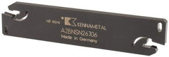 Kennametal - 1.0236" Blade Height, 0.2126" Blade Width, 4.3307" OAL, Neutral Cut, Double End Indexable Cut-Off Blade - 40mm Max Depth of Cut, A2BNSN Blade, A2 Cut-Off Series - A1 Tooling