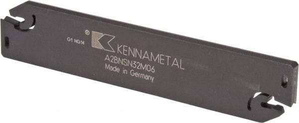 Kennametal - 1.2598" Blade Height, 0.2126" Blade Width, 5.9055" OAL, Neutral Cut, Double End Indexable Cut-Off Blade - 60mm Max Depth of Cut, A2BNSN Blade, A2 Cut-Off Series - A1 Tooling