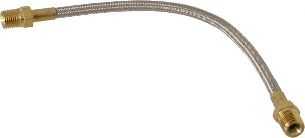 Made in USA - 12" OAL, 1/4" ID, 3,000 Max psi, Flexible Metal Hose Assembly - A1 Tooling