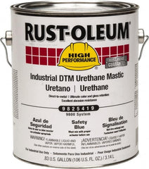 Rust-Oleum - 1 Gal Gloss Safety Blue Urethane Mastic - 162 to 274 Sq Ft/Gal Coverage, <340 g/L VOC Content, Direct to Metal - A1 Tooling