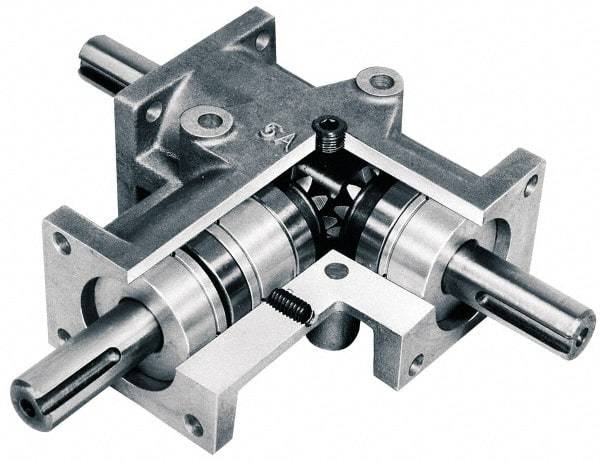 Browning - 1:1, 3 Input Horsepower, 106 Lbs. Max Torque, Speed Reducer - 3/4" Shaft Diam, 5.984" Long x 2.83" Wide x 2.992" High, 8.8 In/Lb. Min Torque, 1/4 HP Min Input - A1 Tooling