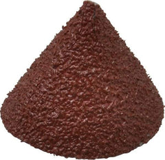 Superior Abrasives - 3/4" Diam 60 Grit 60° Included Angle Cone Center Lap - Aluminum Oxide, Medium Grade, Lock Nut Mount - A1 Tooling