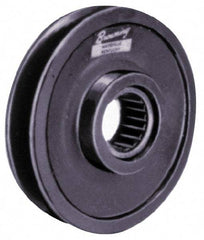 Browning - 1/2 Inside x 2-1/2" Outside Diam, 0.75" Wide Pulley Slot, Cast Iron Idler Pulley - 4L/A Belt Section - A1 Tooling