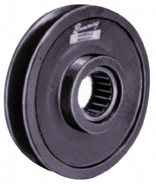 Browning - 1/2 Inside x 3.05" Outside Diam, 0.75" Wide Pulley Slot, Cast Iron Idler Pulley - 4L/A Belt Section - A1 Tooling