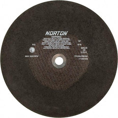 Norton - 16" Aluminum Oxide Cutoff Wheel - 1/8" Thick, 1" Arbor - A1 Tooling