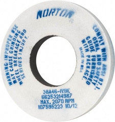 Norton - 12" Diam x 5" Hole x 1-1/2" Thick, I Hardness, 46 Grit Surface Grinding Wheel - Aluminum Oxide, Type 1, Coarse Grade, 2,070 Max RPM, Vitrified Bond, No Recess - A1 Tooling