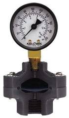 Plast-O-Matic - 30 Max Hg 2 Inch Dial Diameter, PVC Pressure Gauge Guard and Isolator - 3% Accuracy - A1 Tooling