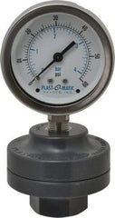 Plast-O-Matic - 60 Max psi, 2 Inch Dial Diameter, PVC Pressure Gauge Guard and Isolator - 3% Accuracy - A1 Tooling