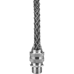 1.1 to 1.2″ Liquidtight Straight Strain Relief Cord Grip 1-1/4 NPT, 7″ Mesh Length, Aluminum