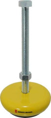 Gibraltar - 1,500 Lb Capacity, 5/8-11 Thread, Zinc Stud, Machine Socket Mount Leveling Mount - 8" Stud Length, 5" Base Diam, Elastomer Pad - A1 Tooling