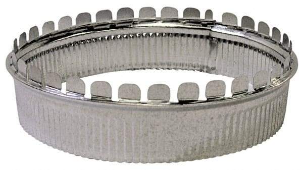 Made in USA - 7" ID Galvanized Duct Round Starting Collar - Standard Gage, 50 Piece - A1 Tooling