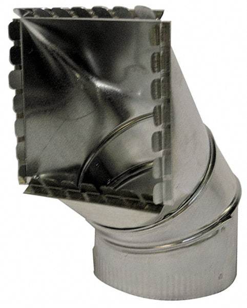 Made in USA - 8" ID Galvanized Duct Square Takeoff - 12" Long x 6-1/2" Wide, Standard Gage, 16 Piece - A1 Tooling