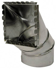 Made in USA - 7" ID Galvanized Duct Square Takeoff - 10" Long x 6-1/2" Wide, Standard Gage, 16 Piece - A1 Tooling