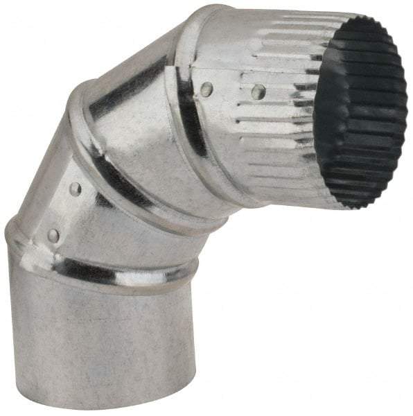 Made in USA - 3" ID Galvanized Duct Round Adjustable Elbow - Standard Gage, 30 Piece - A1 Tooling