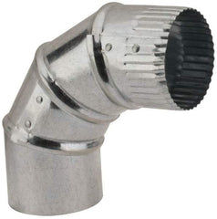 Made in USA - 3" ID Galvanized Duct Round Adjustable Elbow - Standard Gage, 30 Piece - A1 Tooling