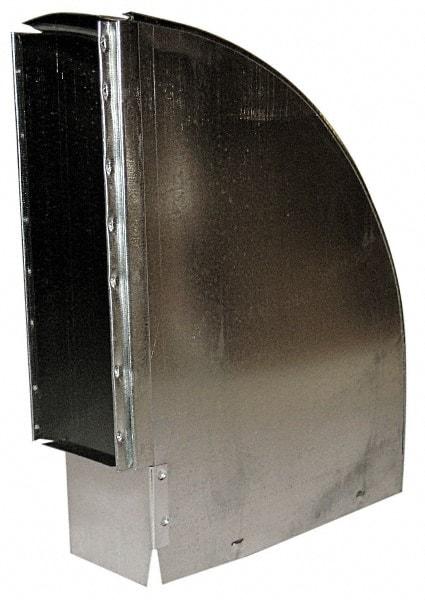 Made in USA - Galvanized Duct Flatway 90° Stack El - 12" Wide x 3-1/4" High, Standard Gage, 10 Piece - A1 Tooling