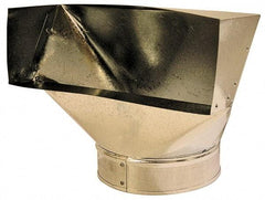 Made in USA - 2-1/4" ID Galvanized Duct Register Boot 90° - 12" Long, Standard Gage, 30 Piece - A1 Tooling