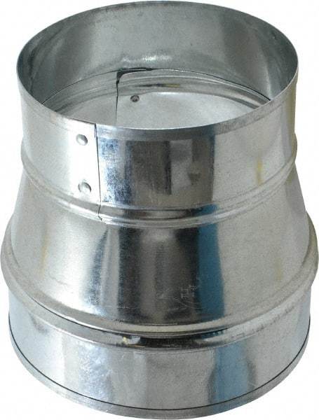 Made in USA - 6" ID Galvanized Duct Tapered Reducer without Crimp - Standard Gage, 20 Piece - A1 Tooling