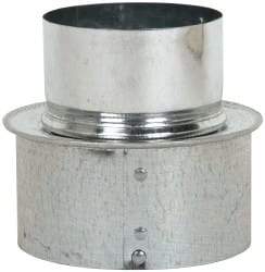 Made in USA - 4" ID Galvanized Duct Shortway Reducer without Crimp - Standard Gage, 35 Piece - A1 Tooling