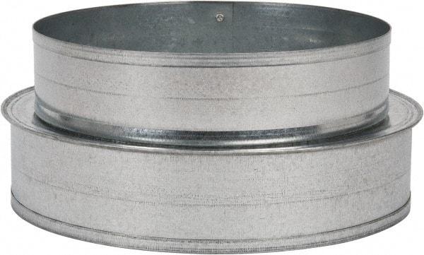 Made in USA - 7" ID Galvanized Duct Shortway Reducer without Crimp - Standard Gage, 12 Piece - A1 Tooling