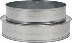 Made in USA - 8" ID Galvanized Duct Shortway Reducer without Crimp - Standard Gage, 24 Piece - A1 Tooling