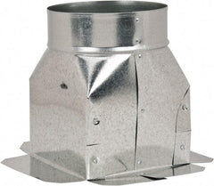 Made in USA - 6" ID Galvanized Duct Top Ceiling Box - 6" Long x 6" Wide, Standard Gage, 25 Piece - A1 Tooling